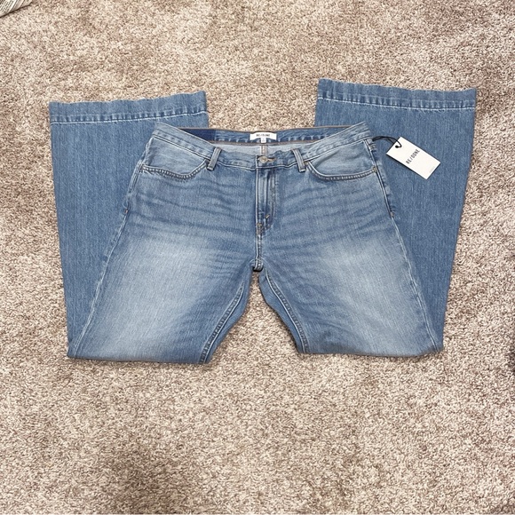 NWT Re/Done Lake Blue Low Rise Bell Bottom Jeans Size 30 - Picture 3 of 7